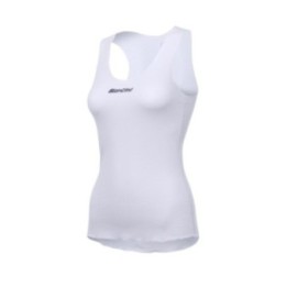 Dámské funkční tričko bez rukávů SANTINI Lieve White - XS/XXS