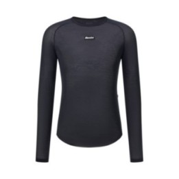 Funkční triko s dlouhým rukávem SANTINI Dry Black - M/L