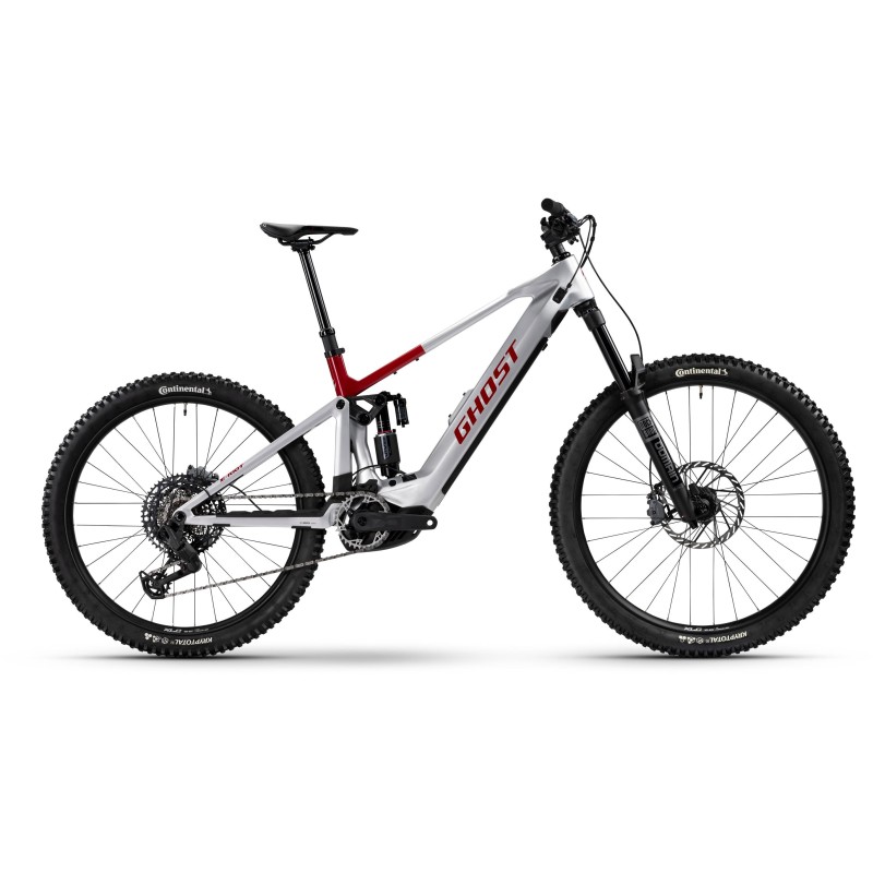 GHOST E-Riot CF Advanced Rebel Red/Misty Grey Glossy - M