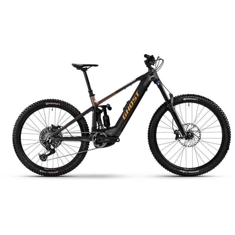 GHOST E-Riot CF Pro Heavy Metal/Deep Coffee Glossy - M